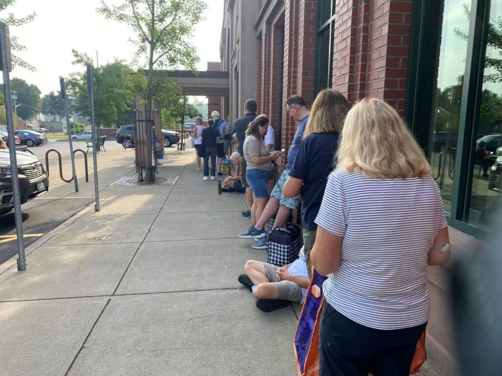Library Book Sale Line